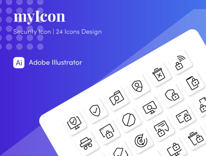 Security Icon Set | myIcon 信息安全图标集1px描边