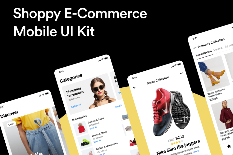 Shoppy E-Commerce Mobile UI Kit 电子商务移动 UI 套件