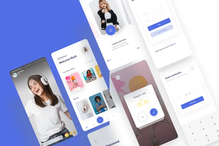 Vivio Clean and Modern Design UI 在线社交视频直播短视频 UI 套件