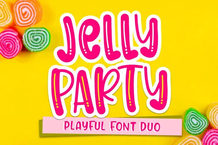 Jelly Party俏皮可爱趣味无衬线英文字体