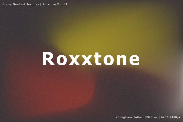 Roxxtone Gradient 20款复古时尚潮流酸性颗粒噪点迷幻渐变海报背景底纹图片设计素材