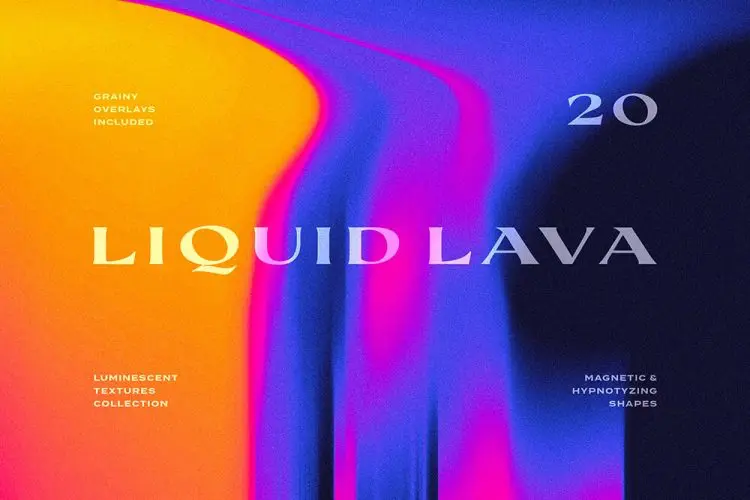 Liquid Lava Luminescent Textures Liquid Lava Luminescent Textures 20款抽象艺术流体渐变迷幻液体熔岩撞色海报背景底纹图片设计素材