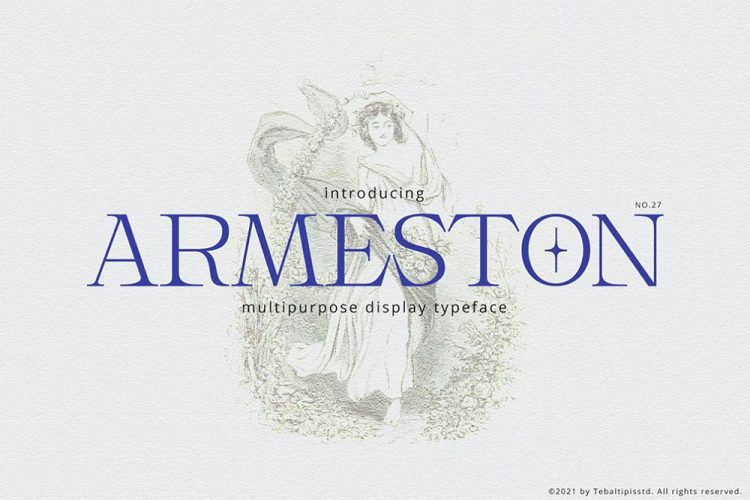 Armeston – Modern Serif Armeston时尚复古艺术高级感品牌logo邀请函请柬杂志衬线英文字体