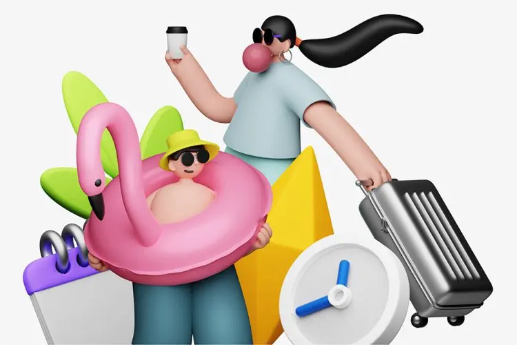 Guuulp! Illustration Constructor 趣味创意卡通时尚青年人物3D立体插图插画webp免抠图片设计素材