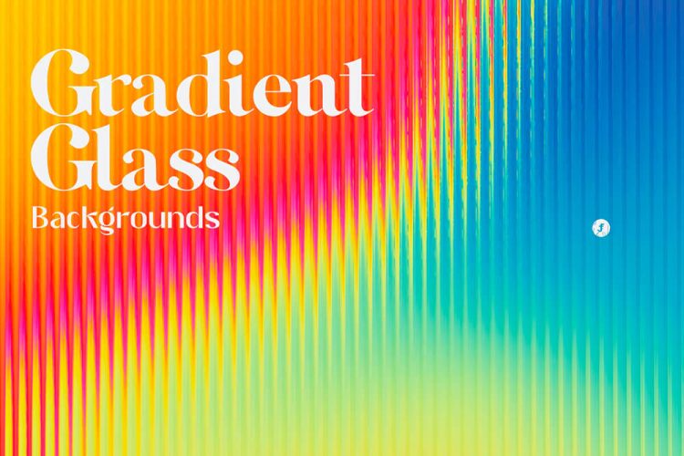 Gradient Glass Backgrounds 20款创意时尚炫彩条纹长虹玻璃迷幻渐变海报背景底纹图片设计素材