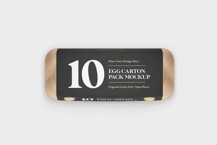 Egg Carton Pack Mockup Set 鸡蛋防震包装盒样机展示素材