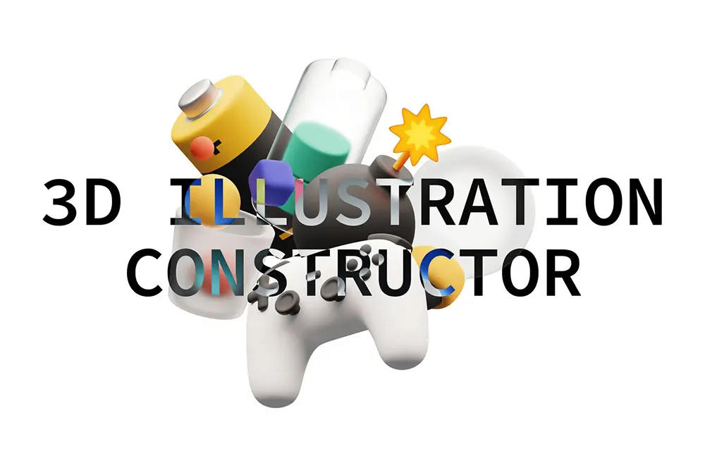 Superscene 3D Scene Constructor 潮流创意时尚3D立体趣味卡通智能科技机器人插图人物插画设计素材