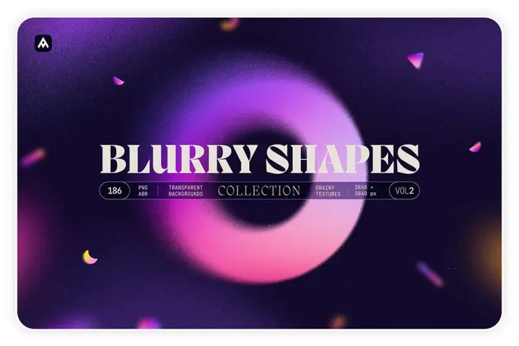 Blurry gradient shapes collection 90款高清艺术抽象炫彩动感渐变模糊酸性几何webp免抠图片设计素材
