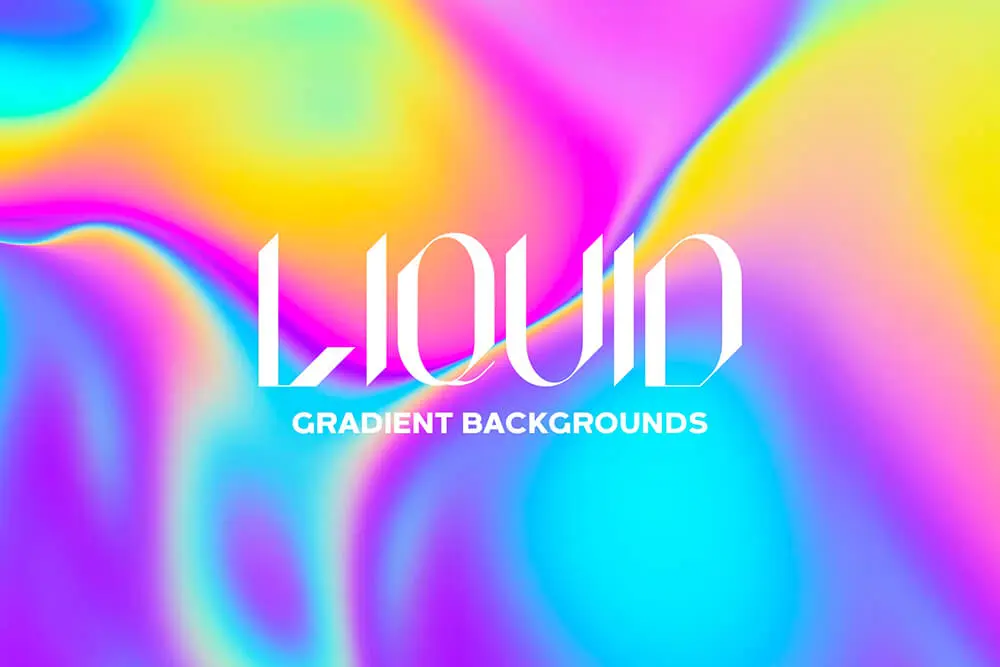 Iridescent Liquid Gradient Backgrounds 0款高清抽象艺术时尚迷幻彩虹全息流体渐变海报背景图片设计素材