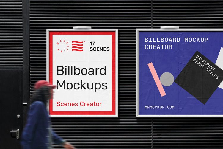 Billboard Mockup – Scenes Creator 街头广告牌灯箱海报样机展示素材