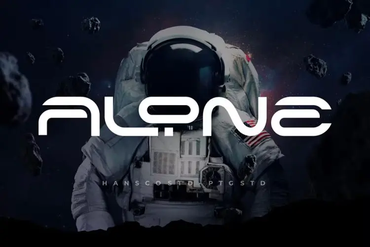 Alone 现代科幻未来科技技术品牌商标海报logo标题无衬线英文字体