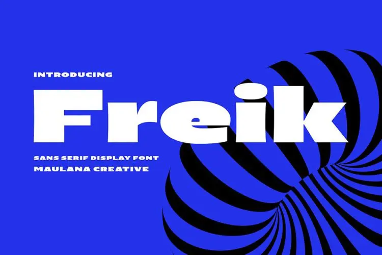 Freik Sans Display Font Freik创意复古个性潮流酸性潮牌logo电影海报标题粗体英文字体包