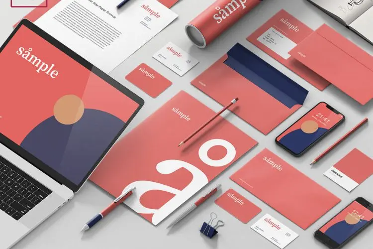Stationery Branding Mockup Creator 信纸笔记本名片信封品牌VI应用文具设计贴图ps样机素材展示模板