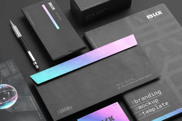 Blck Branding Mockup Kit 15款信封信纸名片品牌形象文具VI应用设计ps样机素材展示效果模板