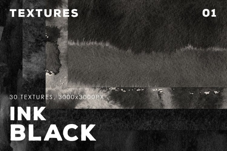 Black ink textures 01 30款黑色抽象古风中国风墨水背景