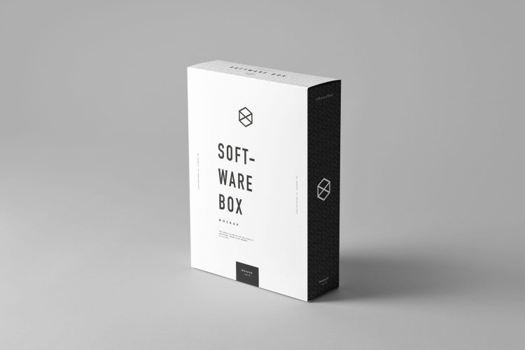 Sofware Box Mock-up 软件包装盒多角度模拟效果展示样机