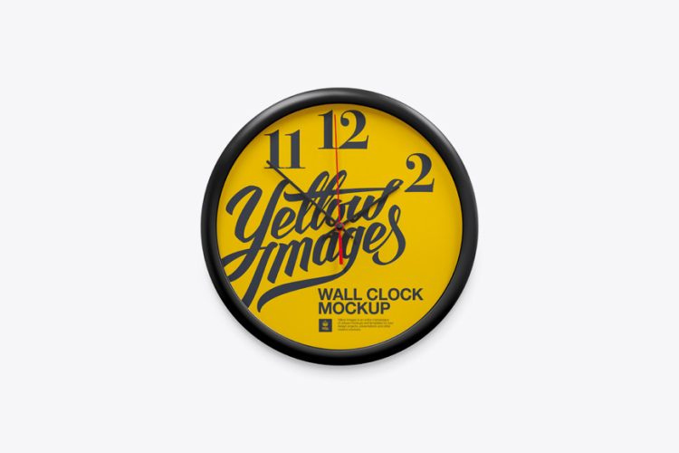 Wall Clock Mockup Template 挂钟时钟产品设计模拟效果展示样机