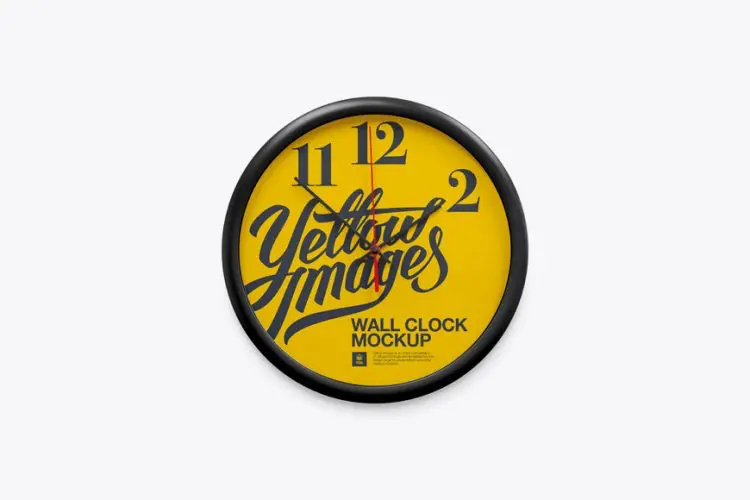 Wall Clock Mockup Template 挂钟时钟产品设计模拟效果展示样机