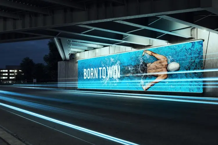 Under the Bridge – Billboard Mockup 动态户外大型灯箱广告牌海报设计贴图ps样机素材场景展示效果模板