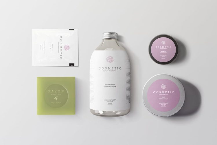 Natural Cosmetic Packaging Mockups 2 化妆品护肤品包装展示模拟效果样机