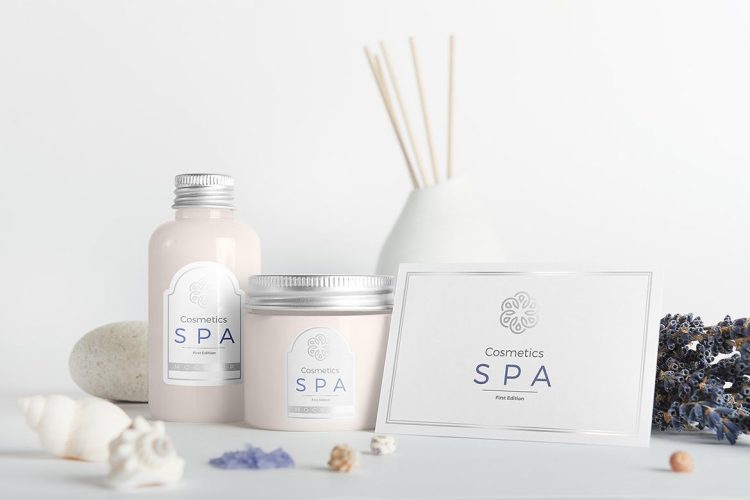 SPA CosmeticsMockup v1 SPA美容院品牌vi设计场景样机