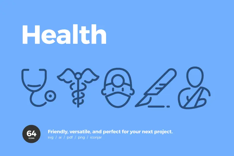 64 Health Icons 64款医疗健康医院医生医药诊所icon图标下载