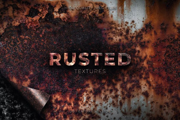 Rusted Texture Pack 30款复古做旧生锈金属锈迹铁锈肌理海报背景底纹高清图片设计素材