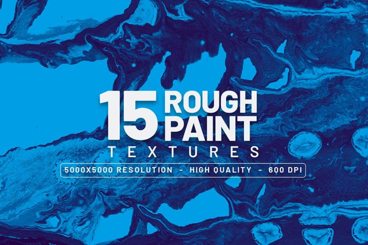 15 Rough Paint Textures 15款高清抽象艺术黑白颜料油漆水墨涂鸦肌理背景底纹图片设计素材