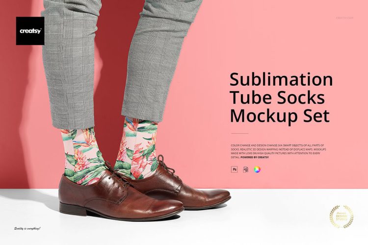 Sublimation Tube Socks Mockup Set 潮流长筒袜场景模拟效果展示样机mockup智能贴图psd设计素材模版