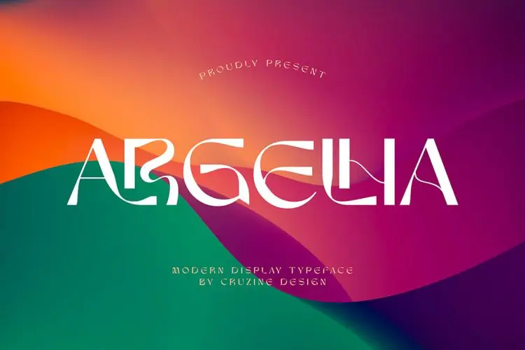 Argelha Modern Sans Argelha创意潮流时尚酸性逆反差潮牌logo海报标题艺术英文字体包