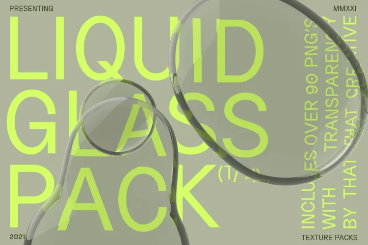 Liquid Glass Texture Pack 100款高清艺术抽象透明液态水滴玻璃背景底纹webp免抠图片设计素材