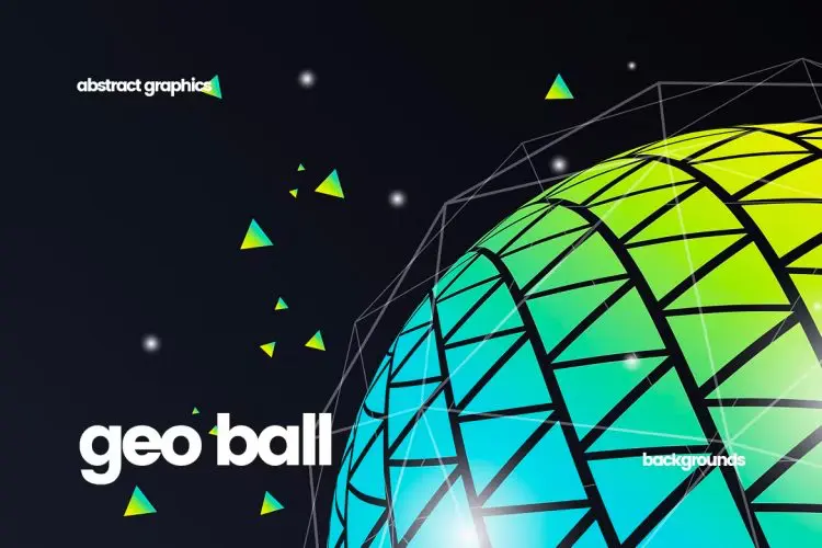 Geometric Ball Backgrounds 几何球背景图片素材免费下载