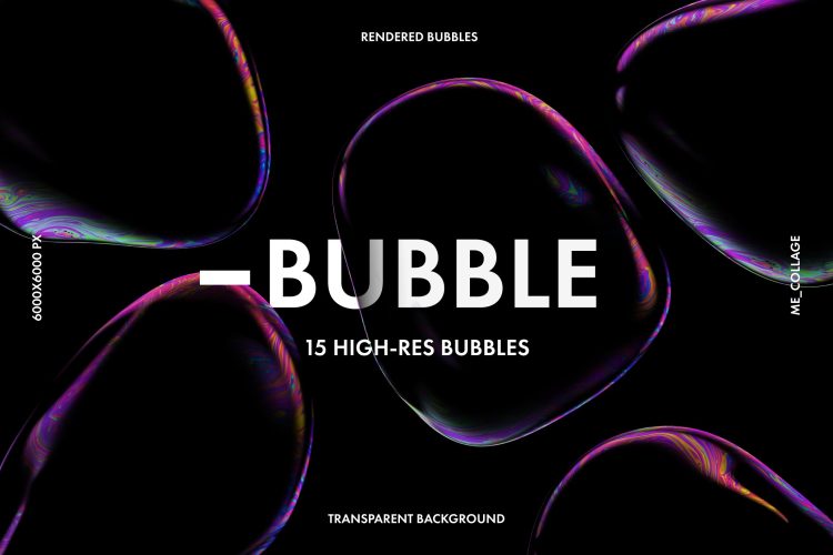 15 SOAP BUBBLES 高清炫彩抽象透明泡泡肥皂气泡海报背景图片底纹png免抠设计素材