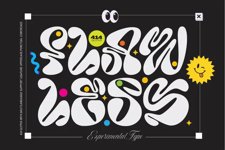 FD – Flawless 复古怪诞实验性酸性品牌推广杂志海报排版英文字体安装包