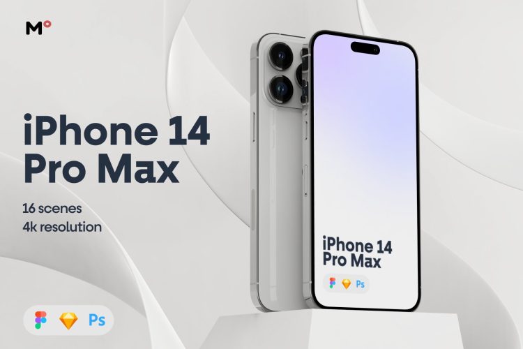 Collection iPhone 14 Pro Max Mockups 16款iPhone 14苹果手机创意广告设计ps样机素材场景展示效果图