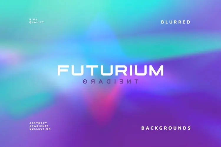 Futurium Gradient Backgrounds 未来科幻抽象多彩虚化波浪模糊渐变背景图片12P设计素材