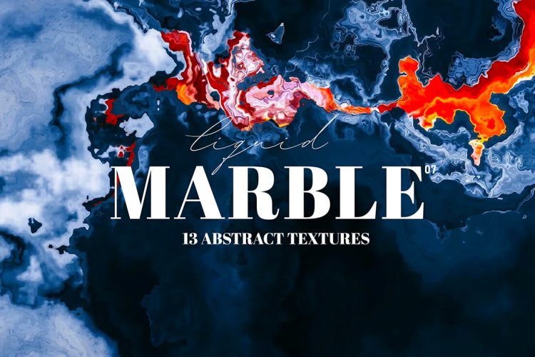 Liquid Marble Textures 07 抽象艺术液体流动大理石纹理背景国外设计素材 13P