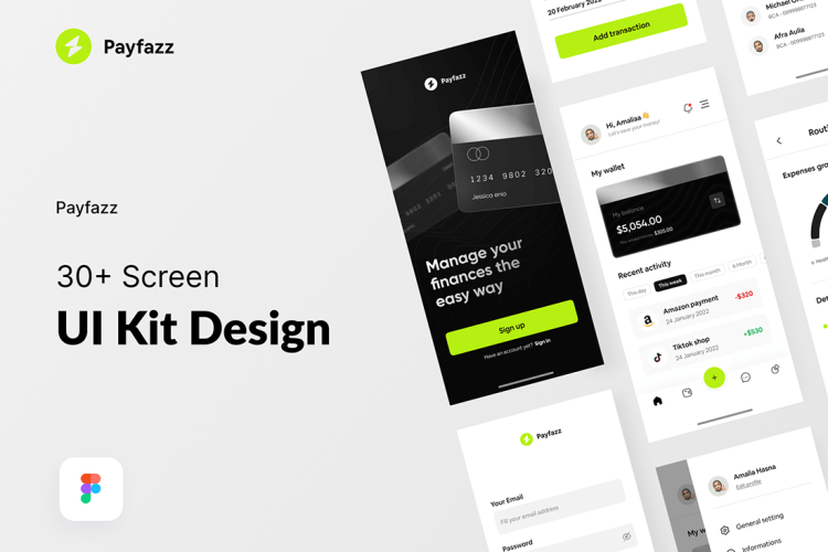 Payfazz – Money Manager UI KIT 30多屏资金管理器 UI 工具包