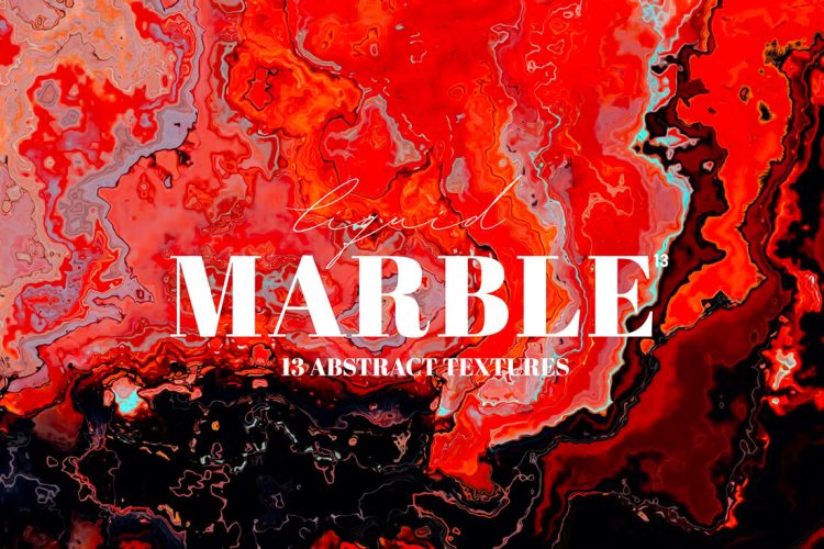 Liquid Marble Textures 13 液化溶解深红色大理石纹理背景图片国外设计素材13P