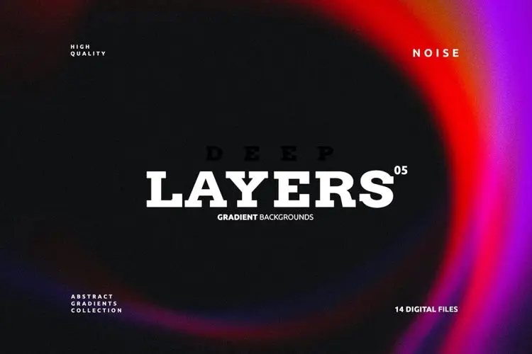 Deep Layers Gradient Backgrounds 05 抽象艺术弧光波浪运动渐变背景图片国外设计素材 14P