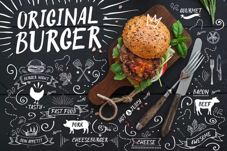 Original Burger Font 汉堡餐厅美食海报手写字体