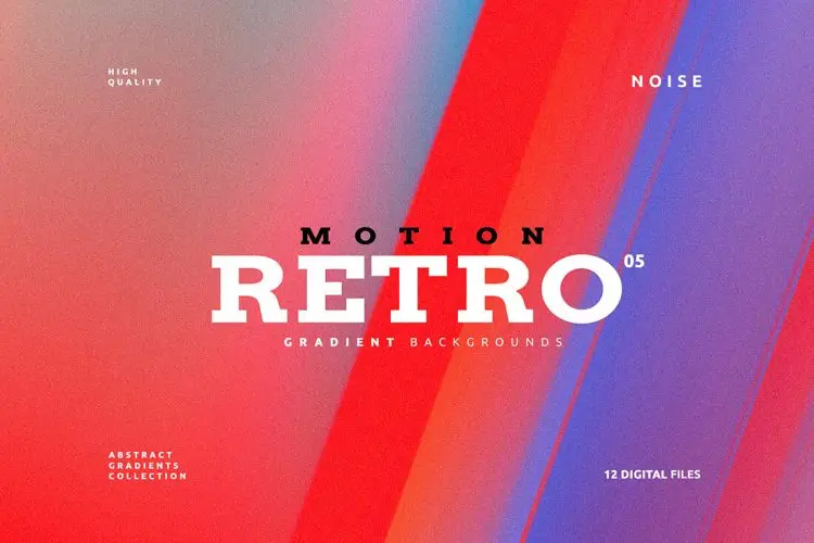 Retro Motion Backgrounds 05 复古抽象噪点斜线运动广告海报背景图片国外设计素材 12p