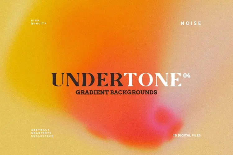 Undertone Gradient Backgrounds 04 抽象模糊噪音珊瑚色海报广告渐变背景叠加图片国外设计素材 10p