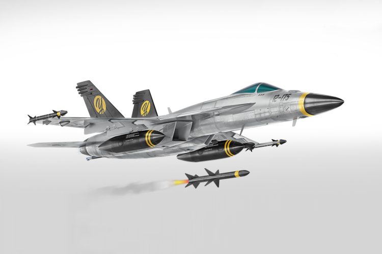 Combat Fighter Mockup Pack 军事战斗机飞机logo广告设计贴图ps样机素材多角度展示效果模板