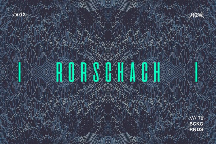 Rorschach Experimental Glitch Backgrounds V02 70款3D抽象艺术扭曲故障风镜像对称万花筒肌理背景纹理图片素材