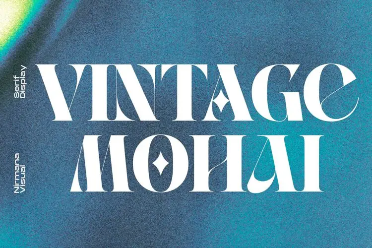Vintage Mohai – Logo Font 优雅时尚复古酸性逆反差花体字潮牌标识海报杂志封面标题英文字体
