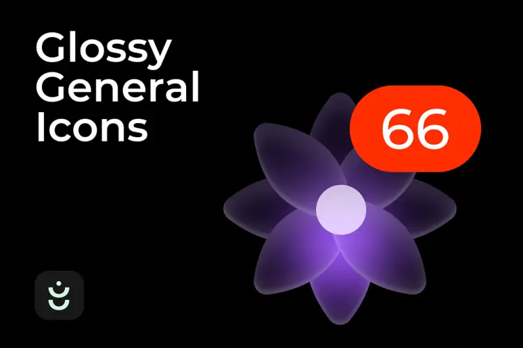 Glossy66 icons 66个手机应用玻璃小图标集icon大全Figma素材下载