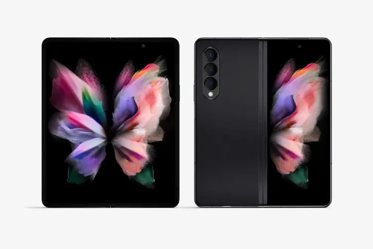 Samsung Galaxy Z Fold 3 Mockups 23款三星Galaxy Z折叠屏手机广告ui界面设计贴图ps样机素材效果图