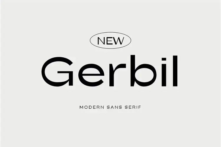 New Gerbil Modern Sans Gerbil复古时尚潮流酸性品牌标识杂志广告封面标题装饰英文字体包