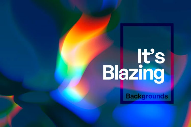 Bluish Blazing Backgrounds 5张迷幻抽象蓝色炽热火焰燃烧背景图片设计素材